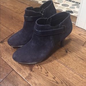 Bandolino navy booties-worn once